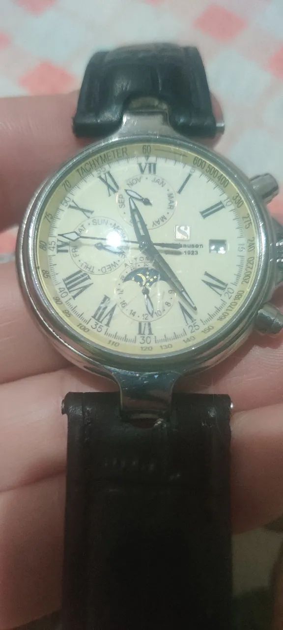 Stanhausen funcionando normalmente todo em aço inox automático original elegante 
