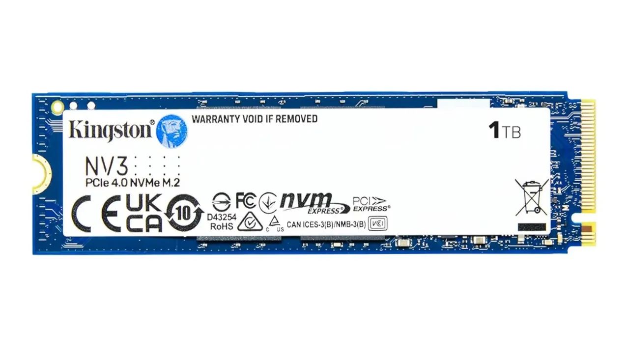 SSD 1TB Kingston M.2 Nvme PCie 4, Leitura 6000MB/s - Gravação 5000MB/s, Nv3