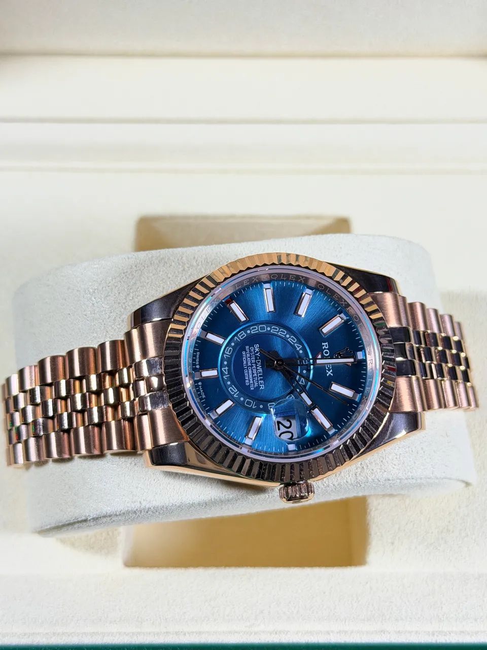 Relógio ROLEX SKYDWELLER EVEROSE TURQUOISE 