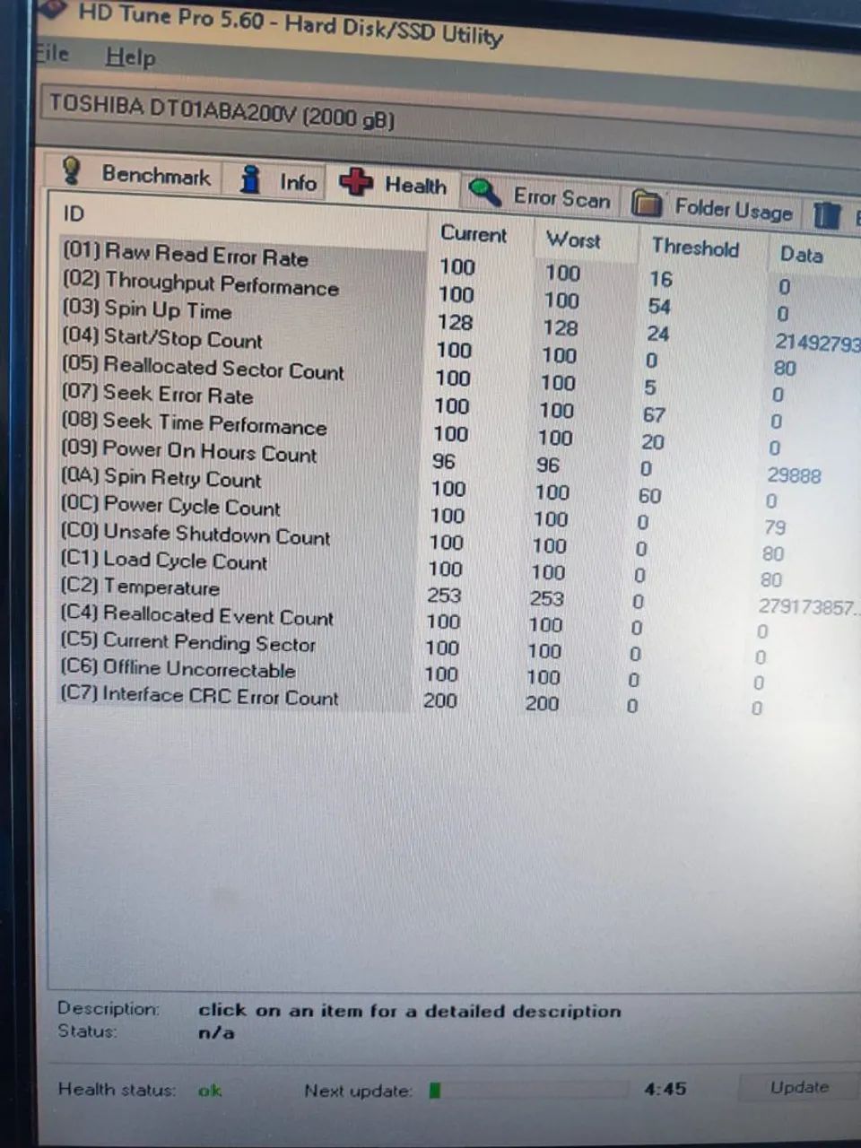 HD disco rígido Toshiba 2TB sata testado - Armazenamento - Santa