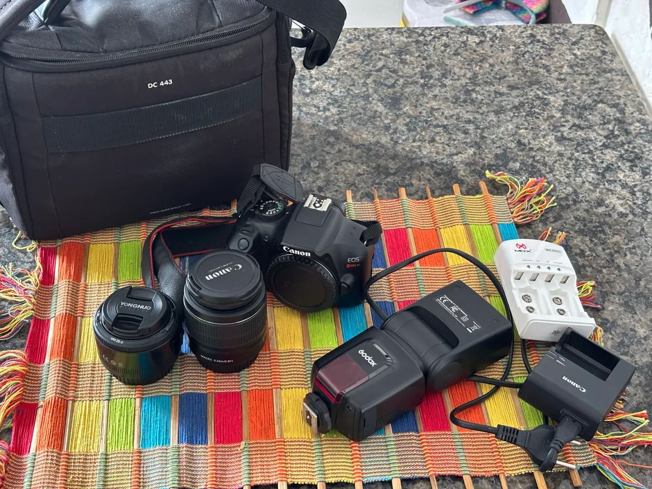 CÂNON T6 kit completo com lente e flash