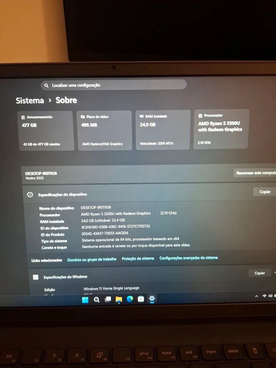 Notebook Acer Vostro Ryzen 5 - Foto 5