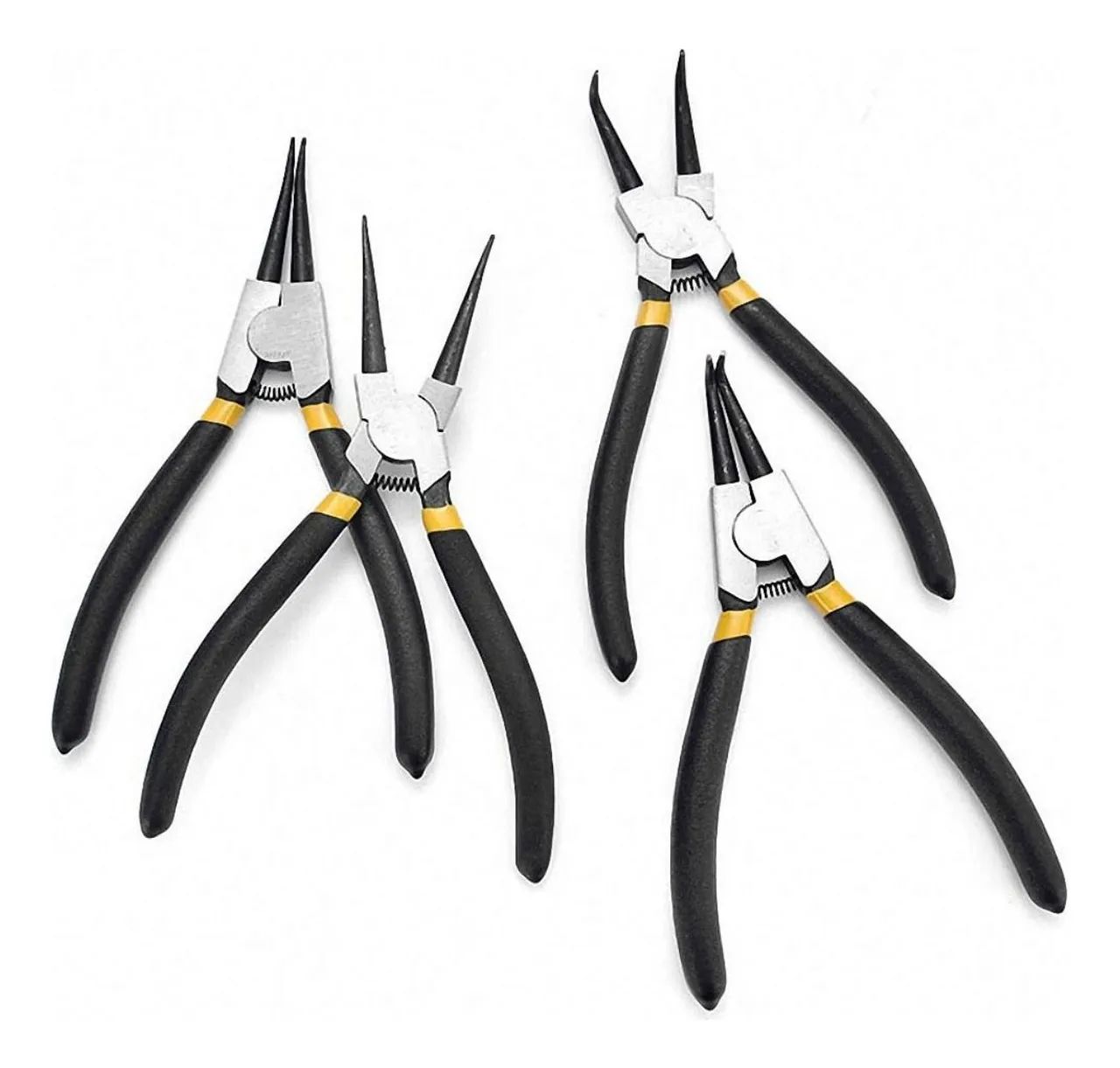 Alicate Extrator Anéis Kit 4 Reto Corneta E Alicates Curvo