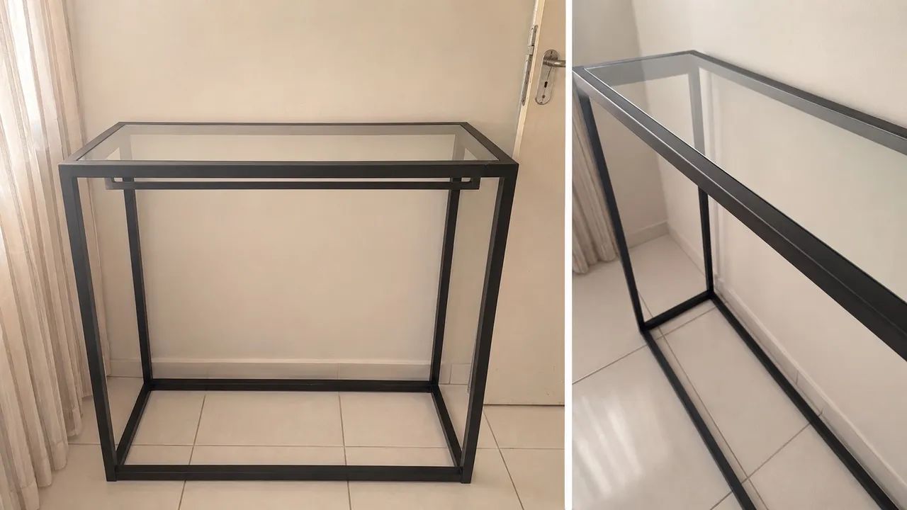 MESA EXPOSITORA METALON ESTILO INDUSTRIAL 