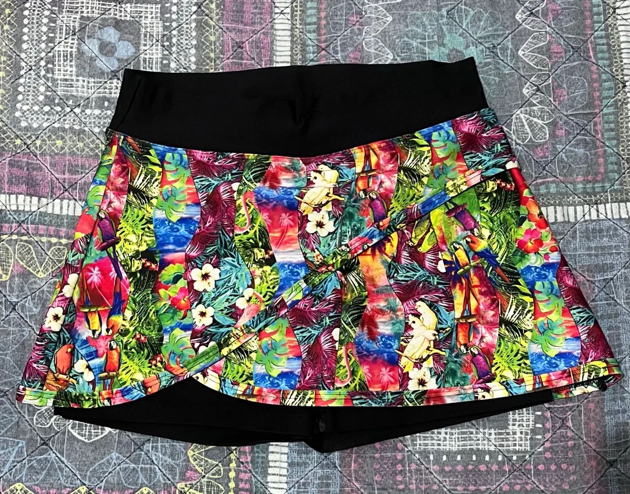 Short saia colorido P