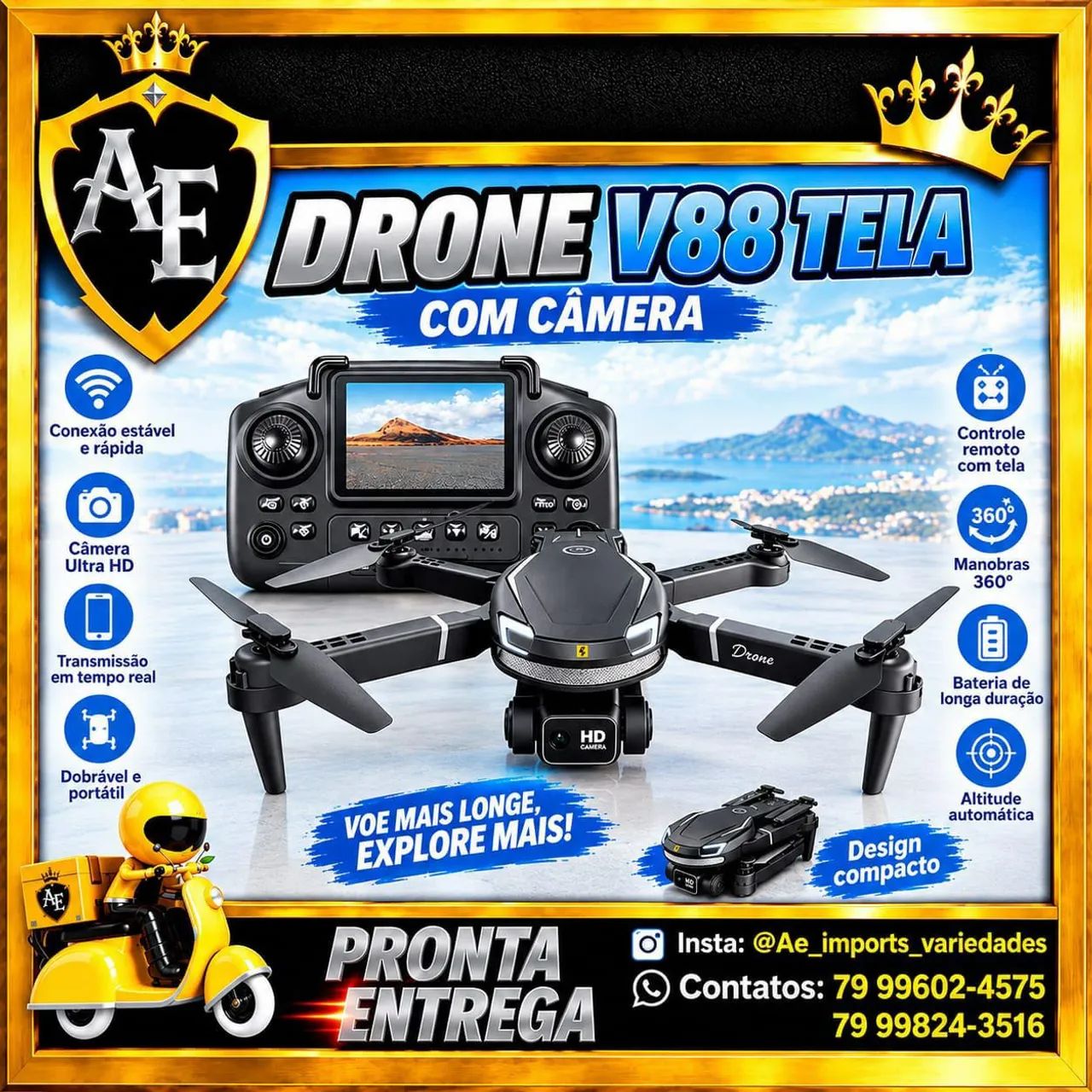 Drone V88 Com câmera 