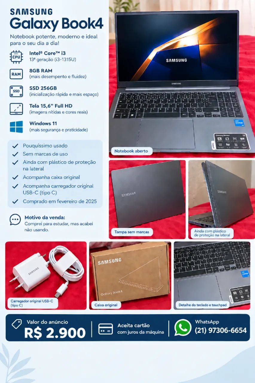 Notebook Samsung Galaxy Book4