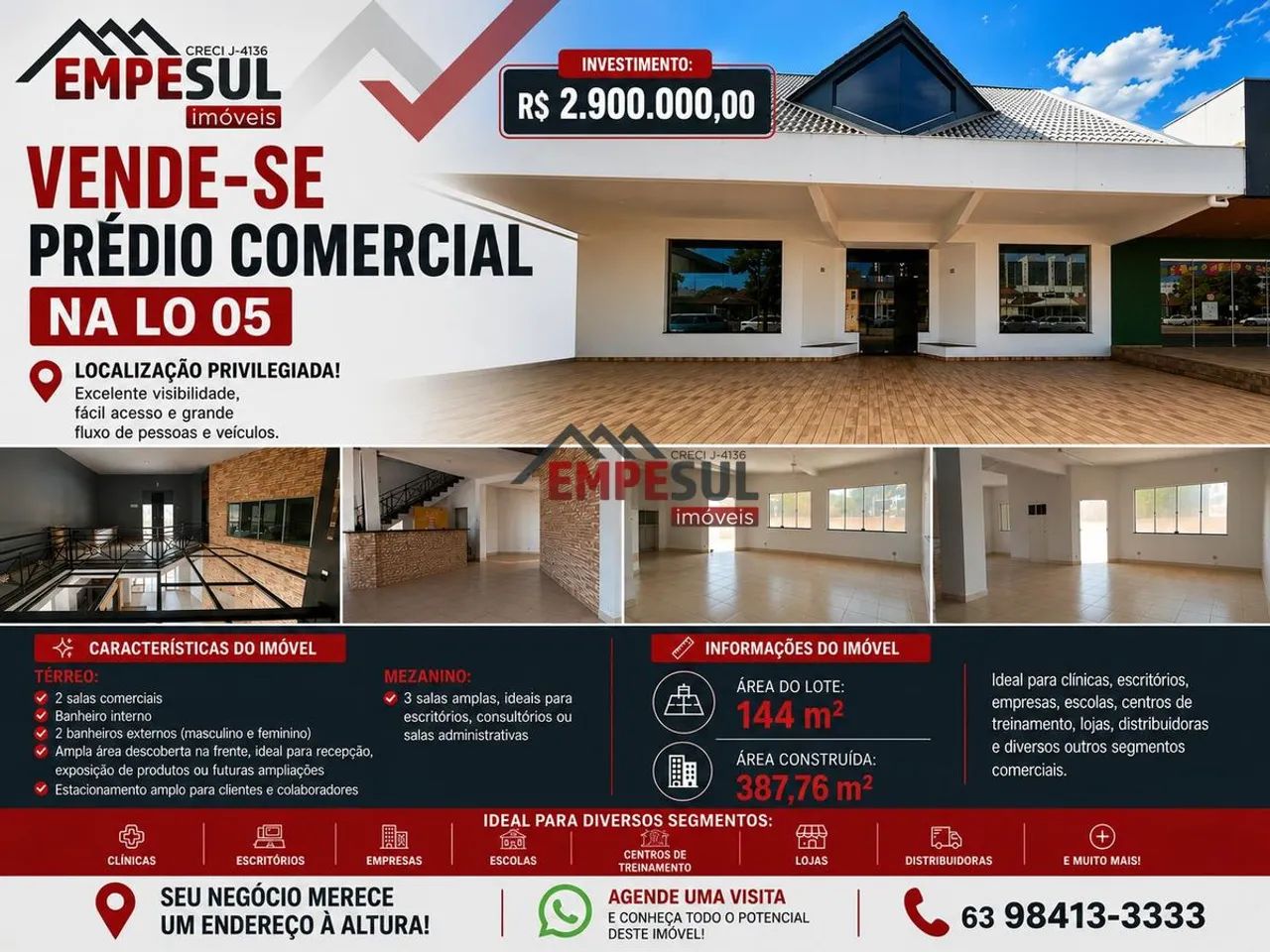 Vendo Prédio Comercial na LO 05  Excelente Localização!