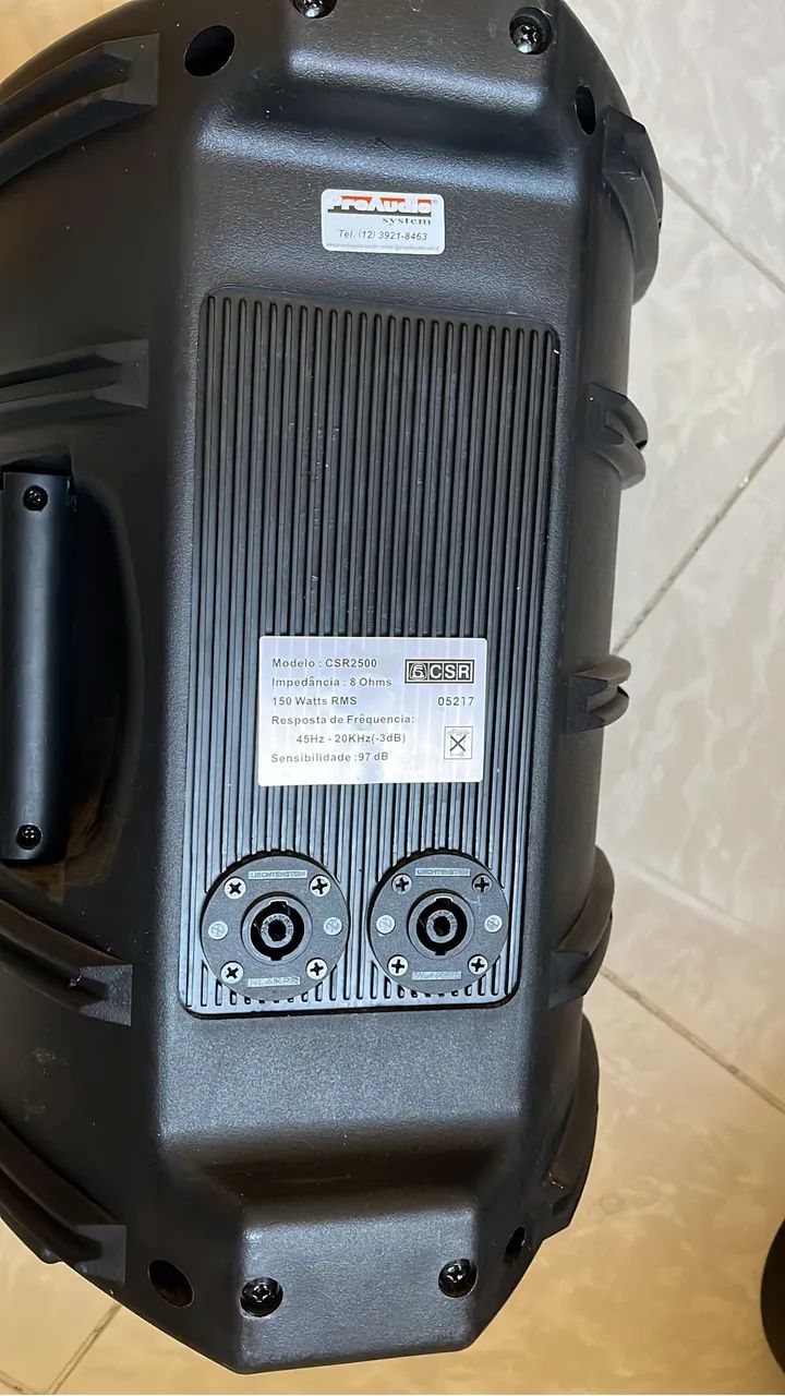 2 Caixas de Som CSR 100W RMS ativa e passiva - Foto 2