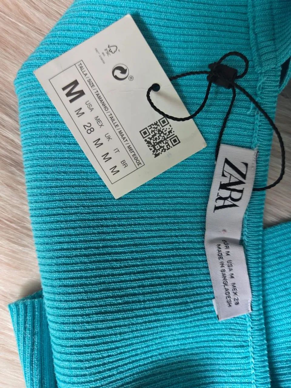 Cropped zara azul Turquesa  - Foto 3