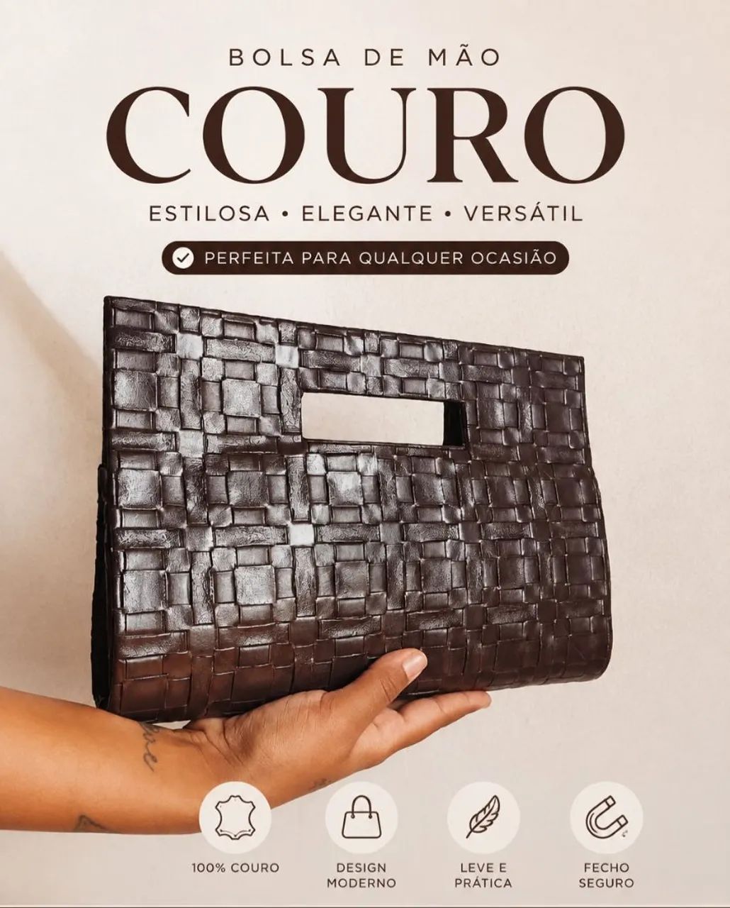 Bolsa de Mão em couro - Foto 3