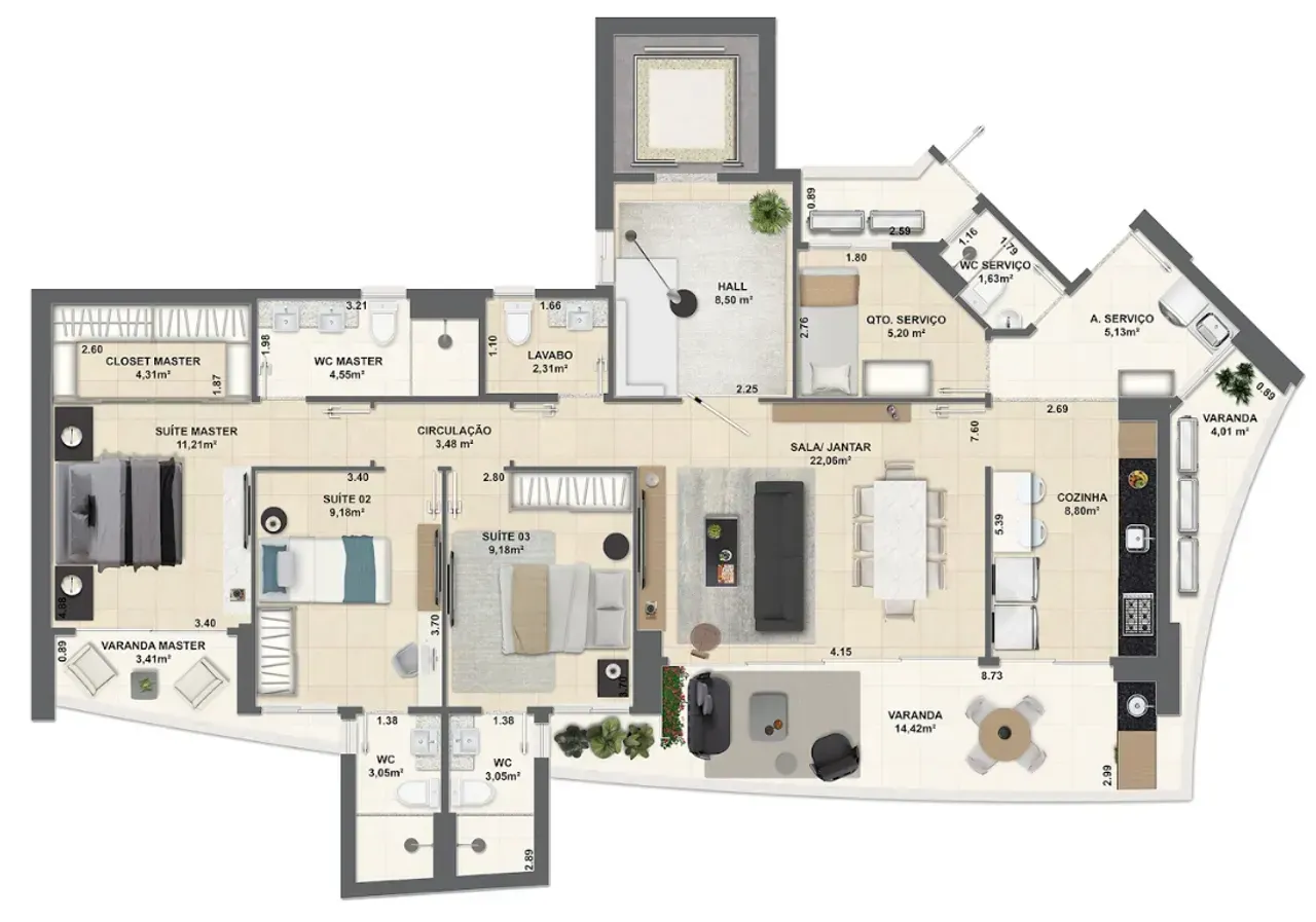 PLANTA 141m²