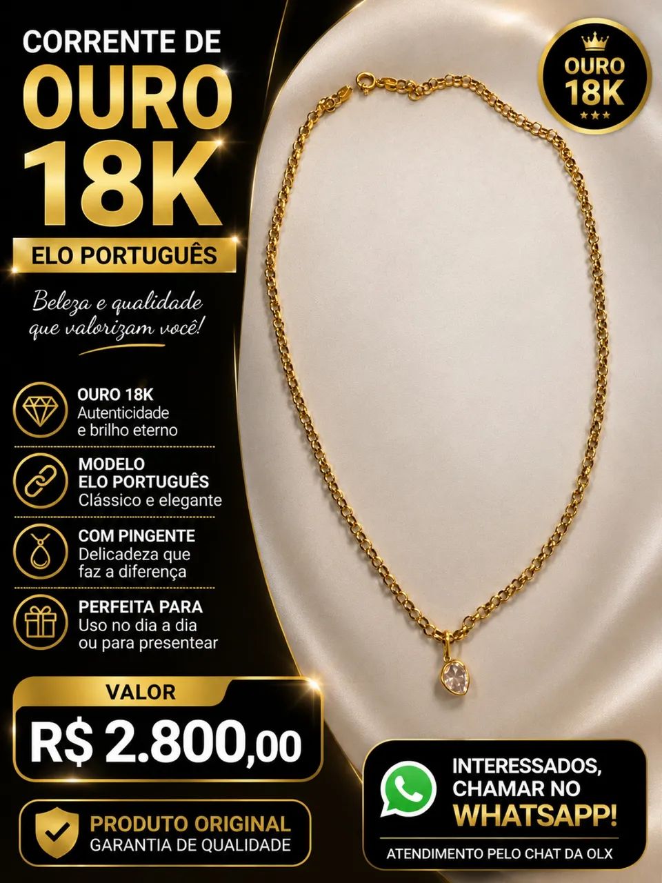 Corrente de Ouro 18K - Foto 3