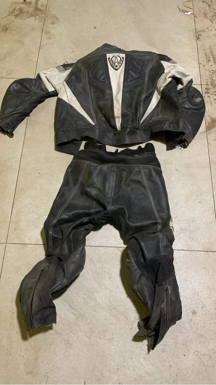 Macacão moto speed couro 2 peças - Foto 2