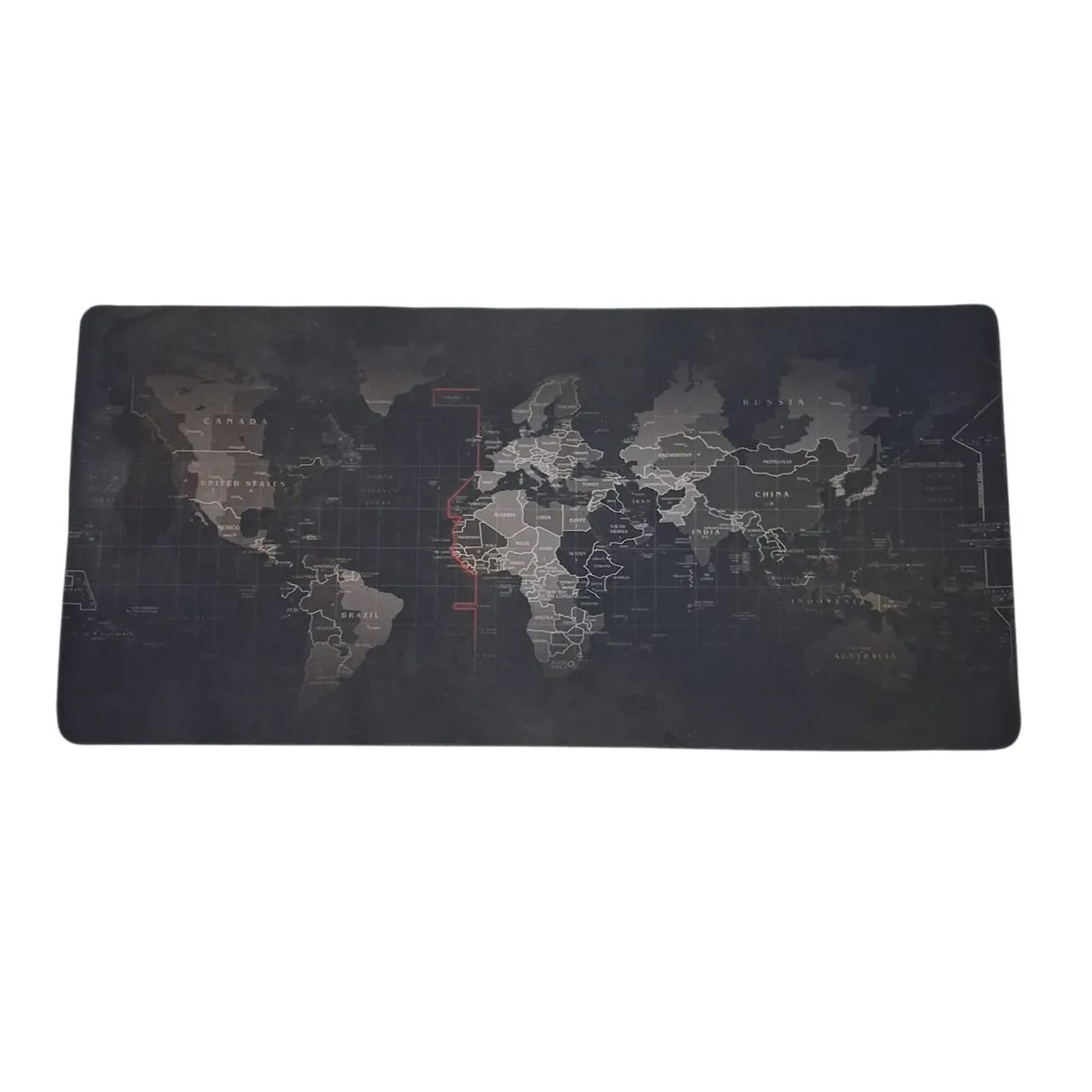 Mousepad Grande 1,20x58cm Mapa Mundi Preto