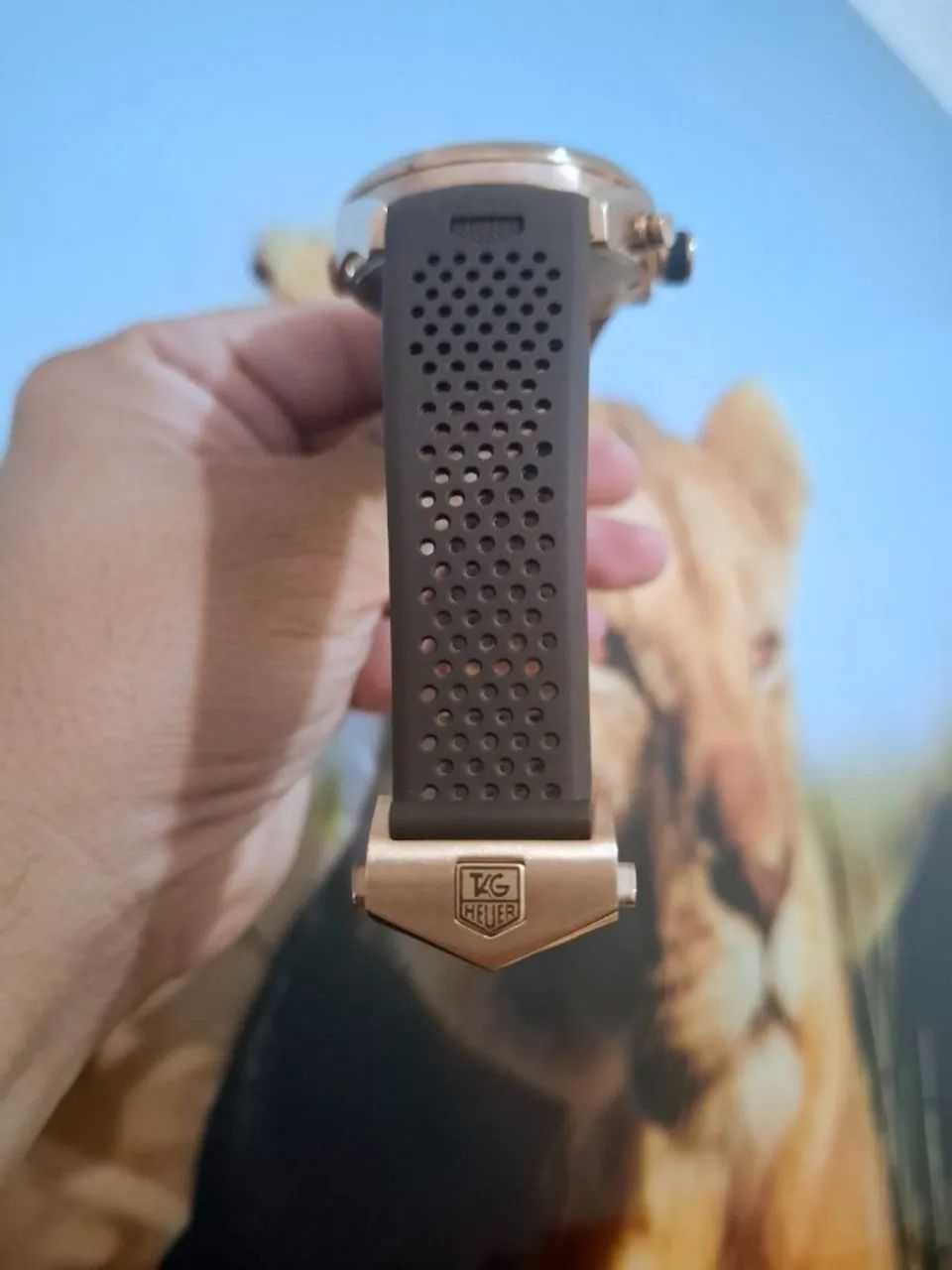 Relógio TAG HEUER MIKRO PENDULUM MULTIFUNCIONAL PULSEIRA MARROM - Foto 4