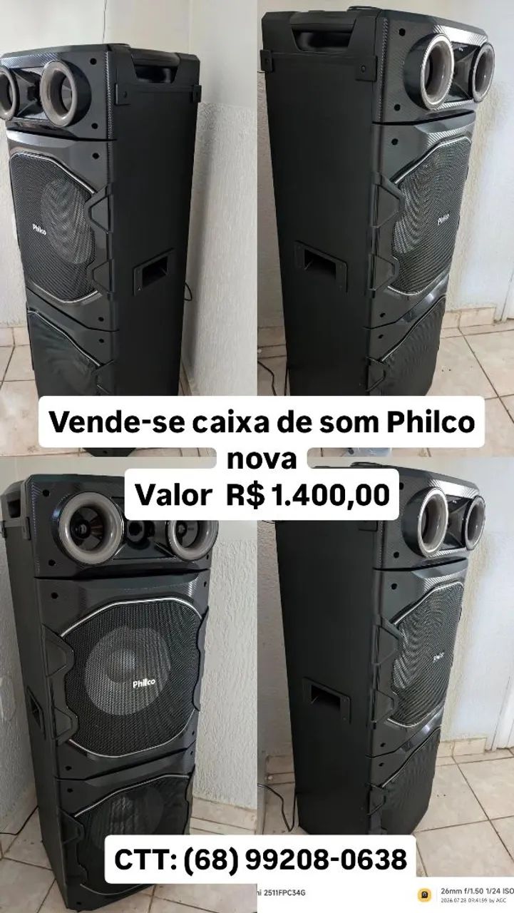 Vende-se caixa de som Philco nova