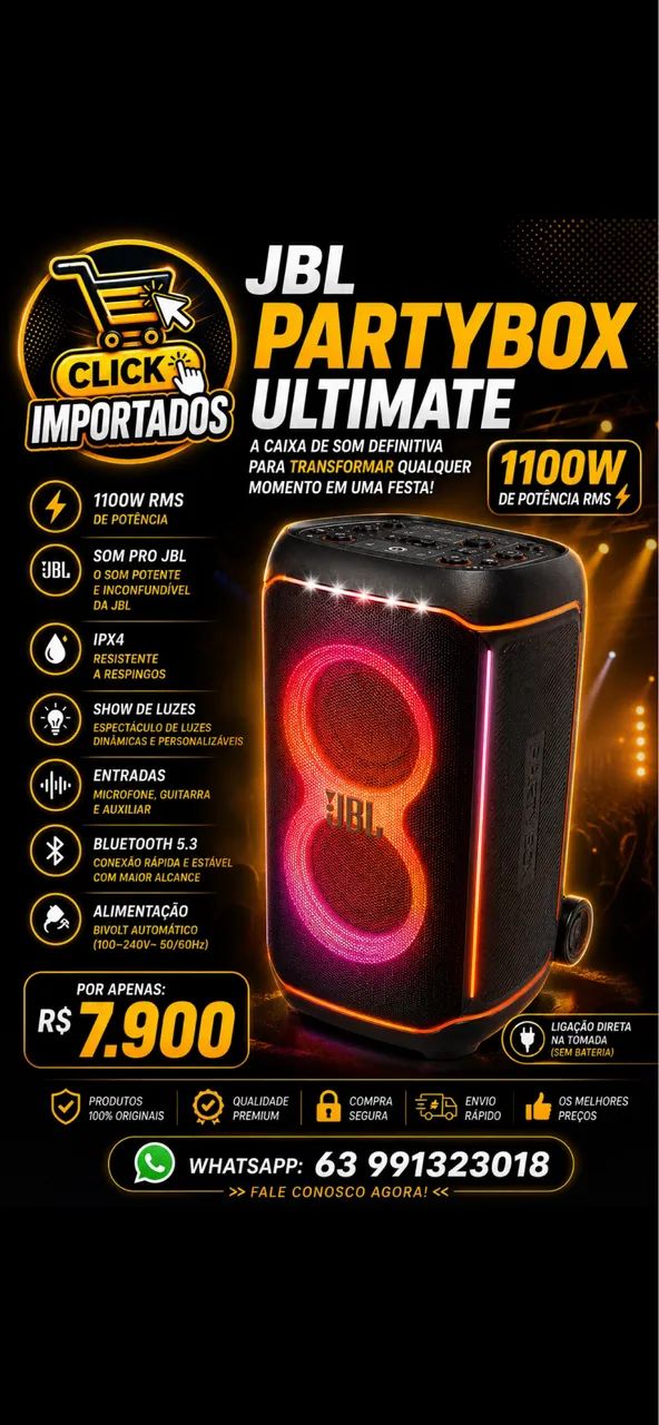 JBL PartyBox Ultimate - 1100W RMS