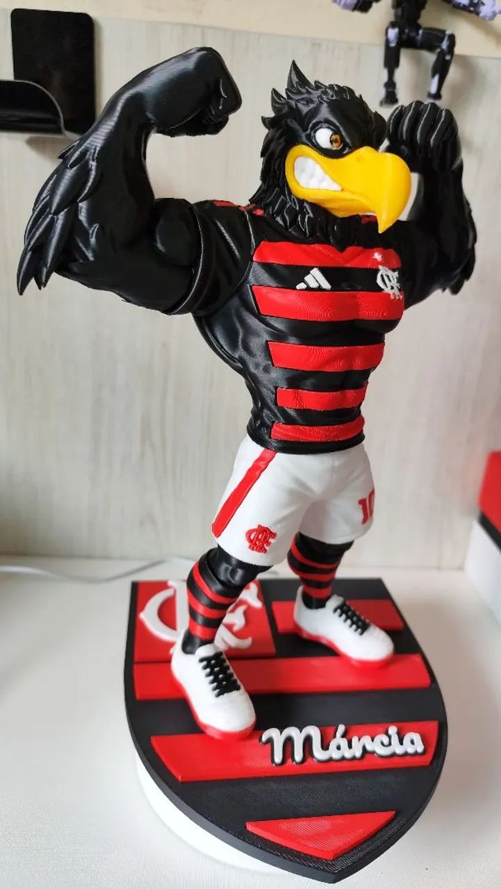 Mascote Urubu do Flamengo impresso em 3D!!! - Foto 2