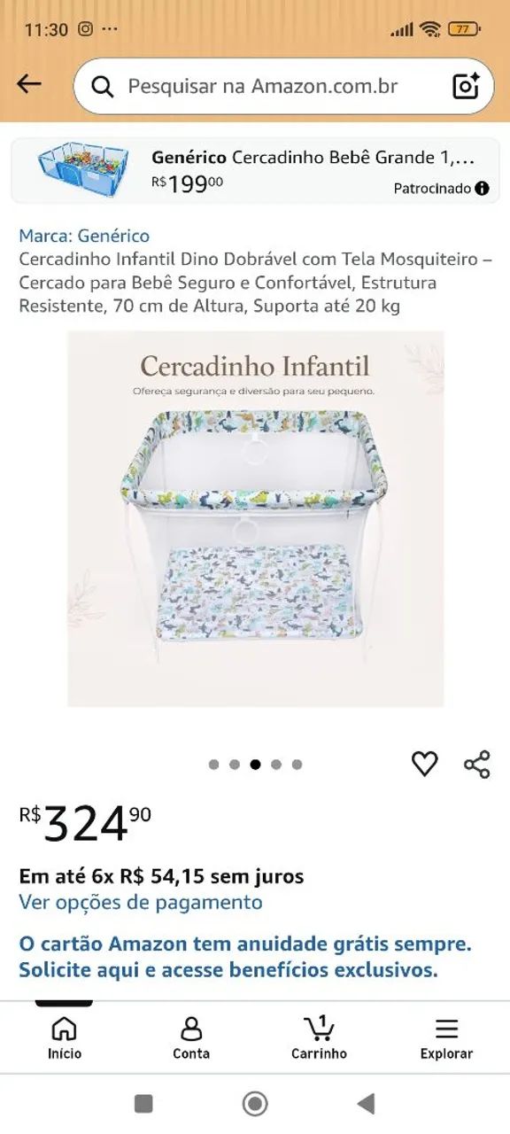 Cercadinho infantil dobrável  - Foto 3