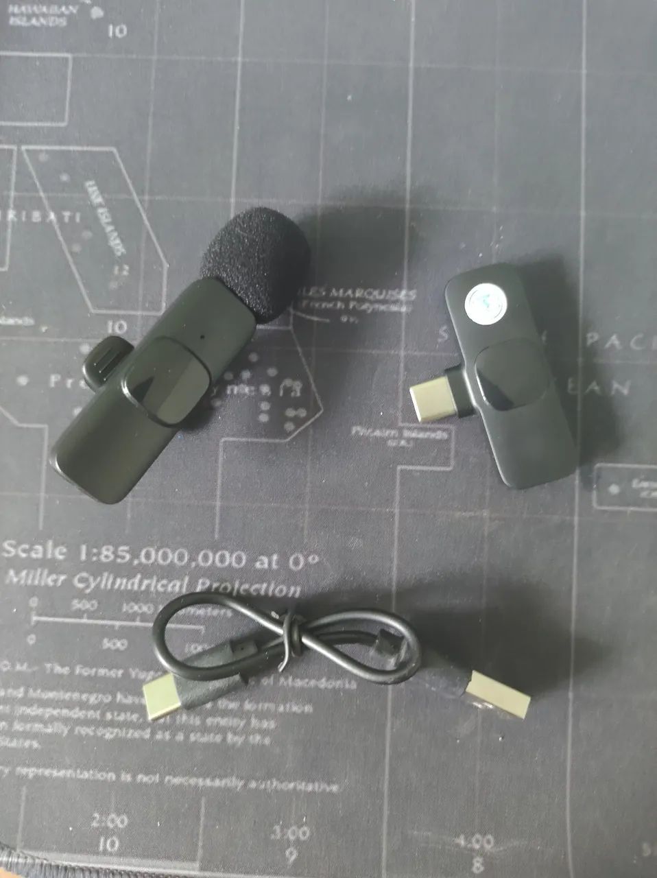 Microfone Lapela Sem Fio Gravador P/ Smartphone Tipo-C K9 - Foto 4