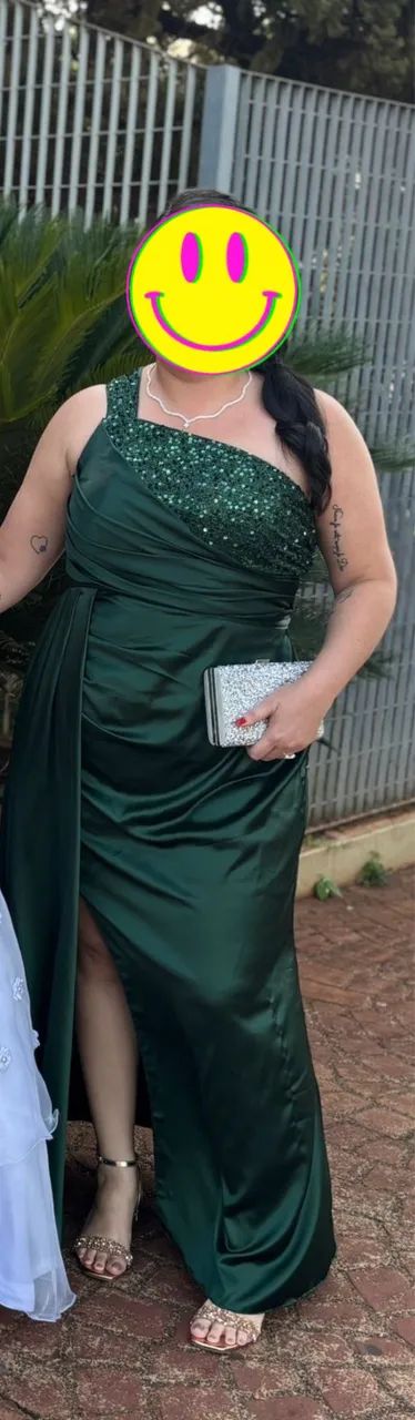 Vestido festa verde