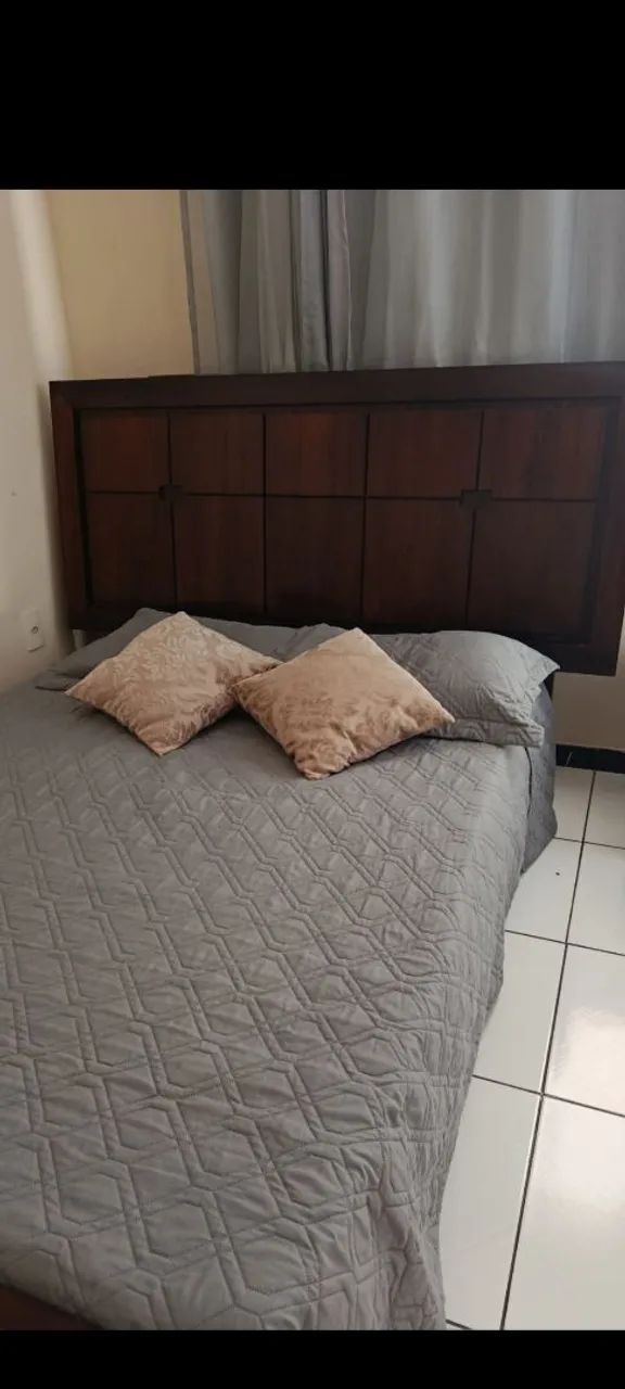 Cama de casal madeira ( com colchão ) - Foto 2