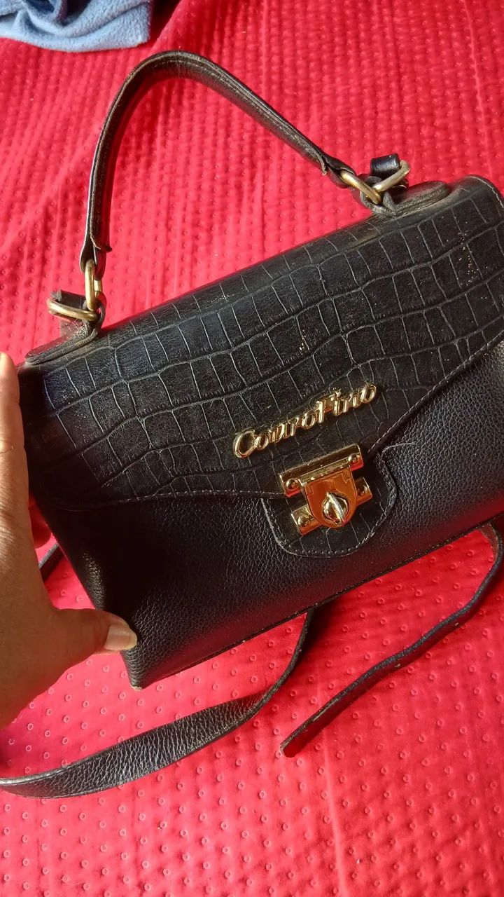 Bolsa couro Fino/Café 