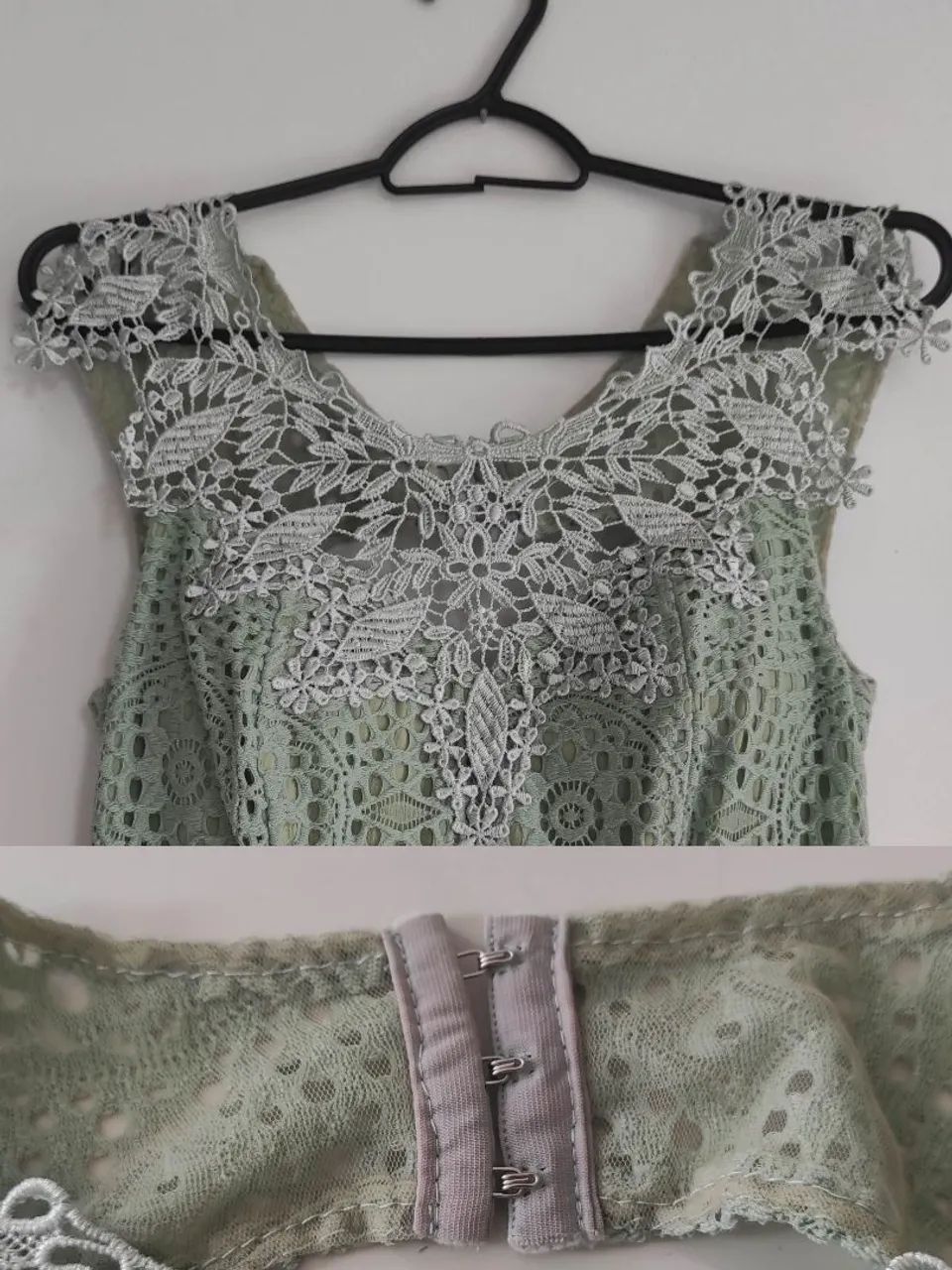 VESTIDO LONGO RENDA VERDE - Foto 2