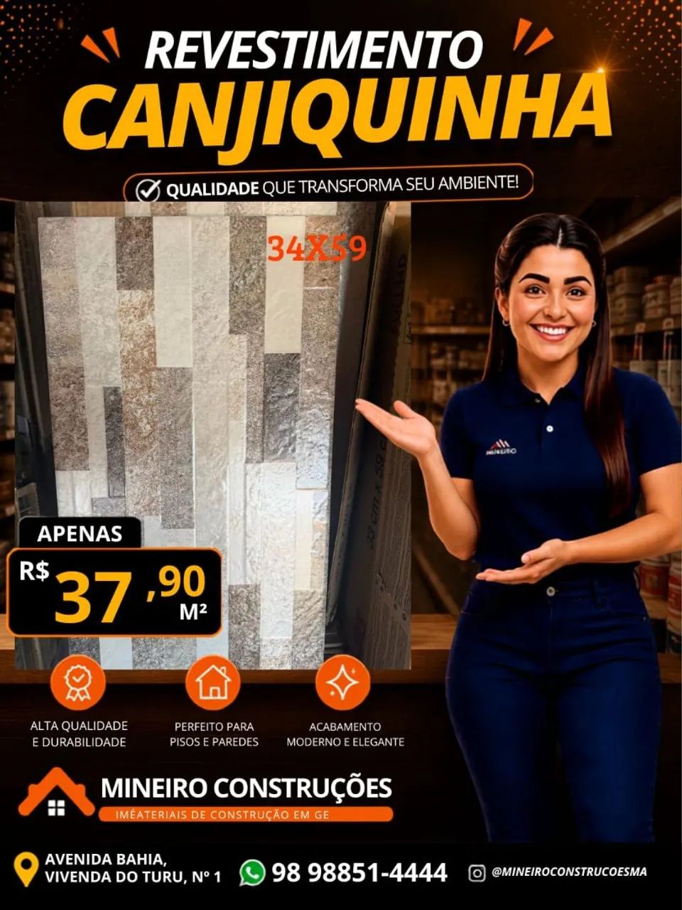 Piso revestimento canjiquinha