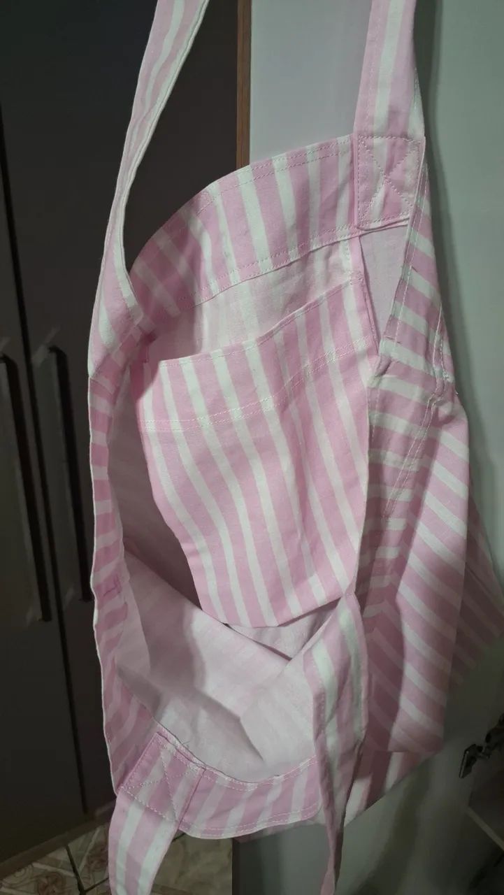 Ecobag listrada com bolso interno - Foto 3