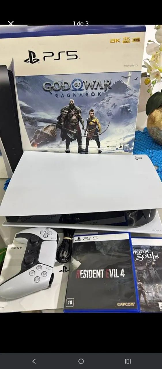 Playstation 5 Slim 1TB mais jogos e 2 Controle