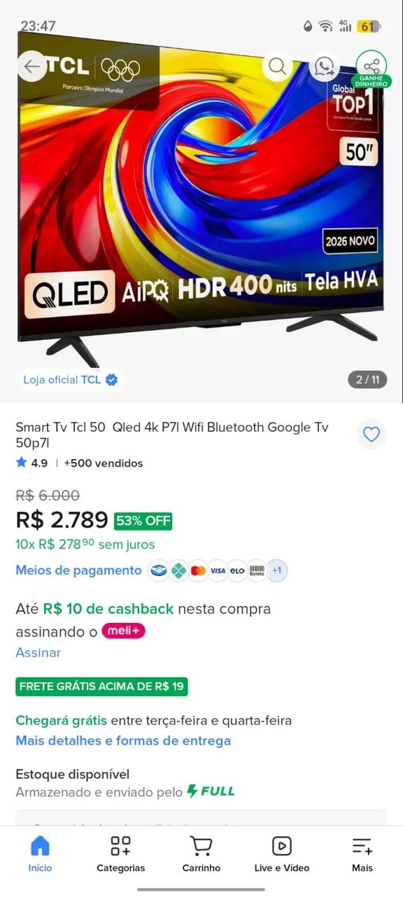 TV 50 polegadas 