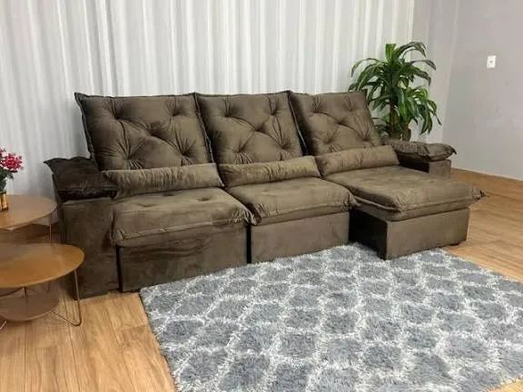 SOFÁ RETRÁTIL E RECLINÁVEL 3 MÓDULOS 270 CM - Foto 3