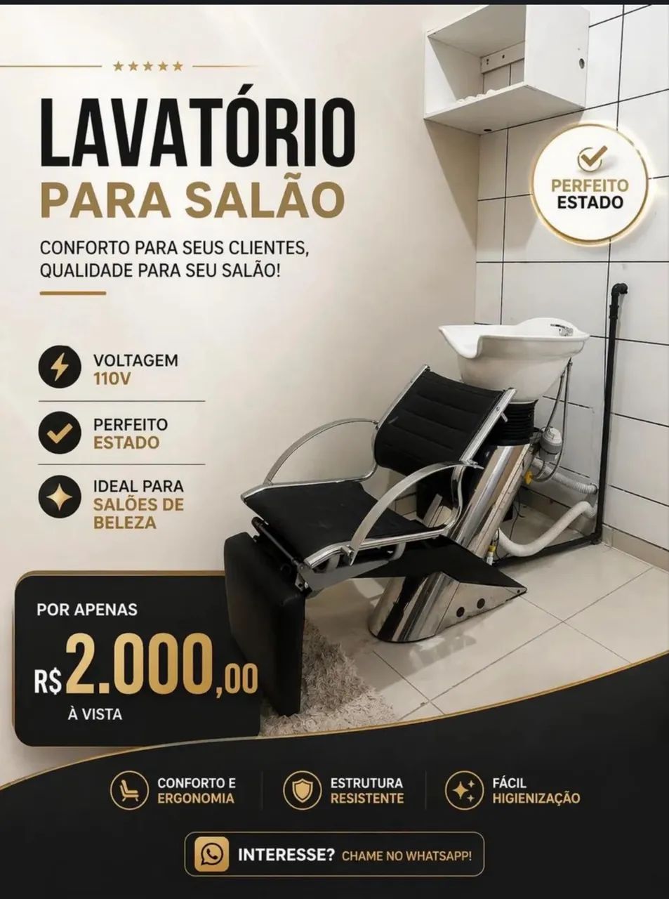 Lavatório para salão de beleza Cuba de louça 