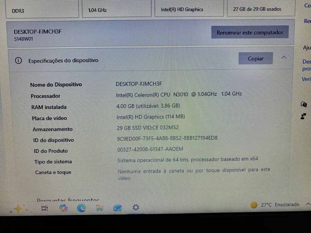 Notebook Positivo Slim (Modelo S14BW01) - Ideal para Estudos e Tarefas Básicas