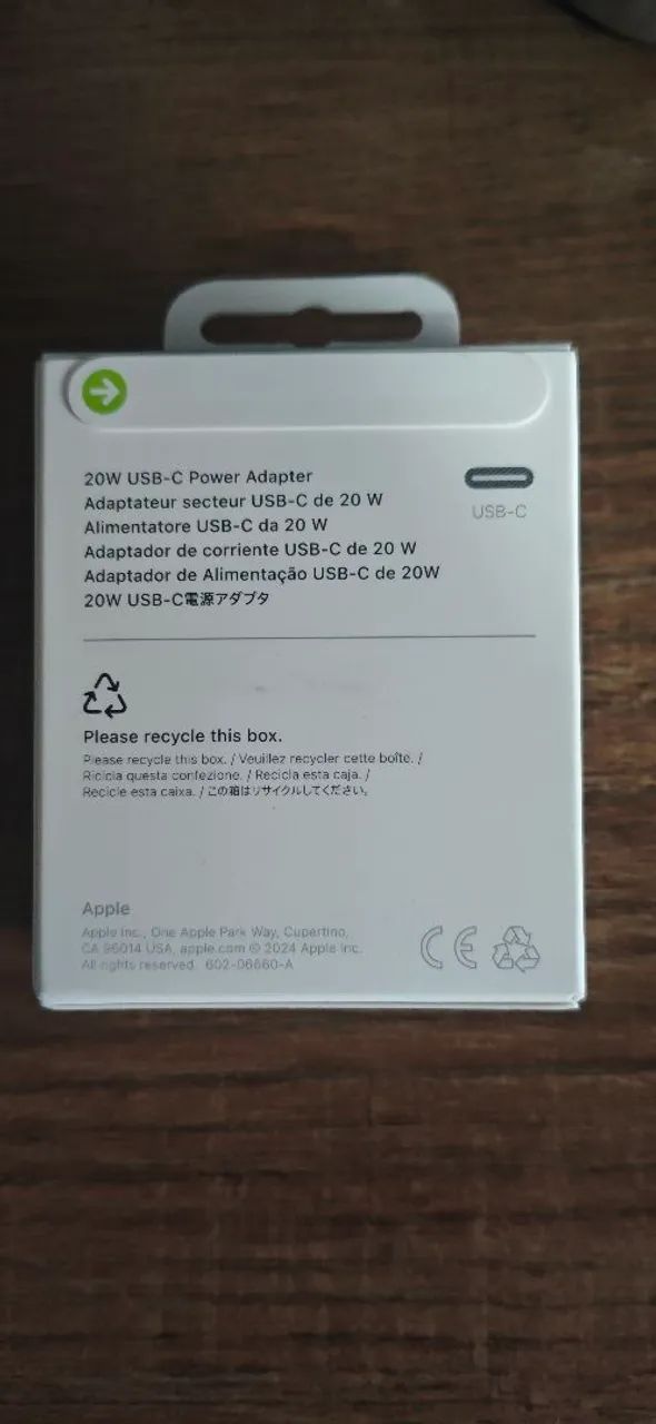 Adaptador de corrente USB-C de 20 W Apple (ORIGINAL) - Foto 2