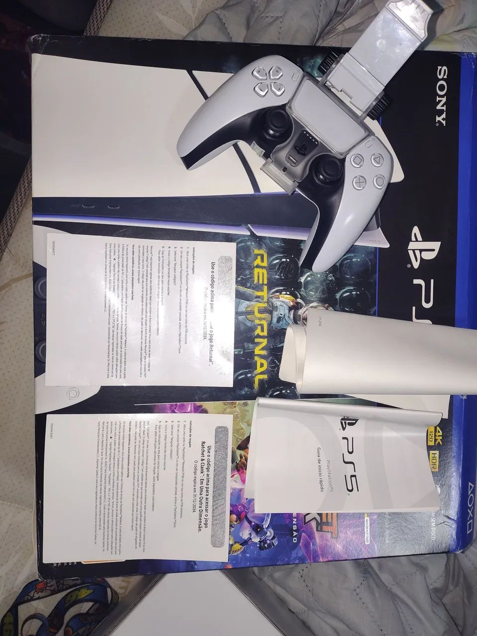 Ps5 modelo slim 1 TB Full digital com 2 jogos e acessório  - Foto 4