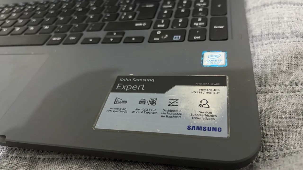 Notebook Samsung linha expert usado 8th gen 