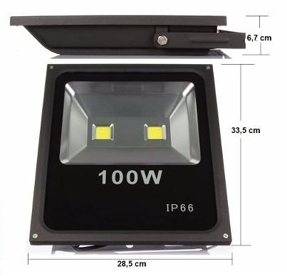 Refletor Led 100w Branco Frio Bivolt Prova D'água Vantagem Esse Aceita Manutenção 