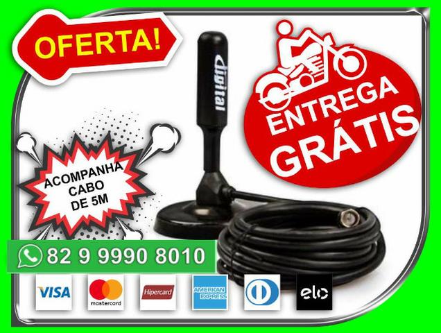 Sua-entregah-gratis- Antena Digital Hd FullHd Cabo 5m