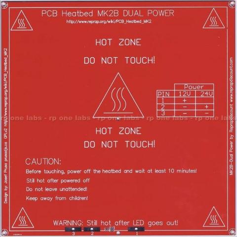 COD-AM231 Mesa Aquecida Pcb Mk2b Dual Power Impressora 3d Reprap Arduino