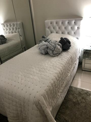 Cama Solteiro Box Mola Gold Star Lausane One Face + Cabeceira - Foto 2