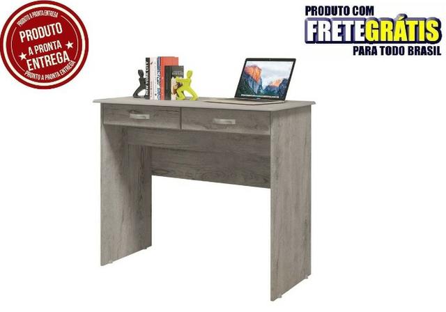Escrivaninha Mesa Computador Quarto Escritorio Ej 2 Gavetas - Foto 4