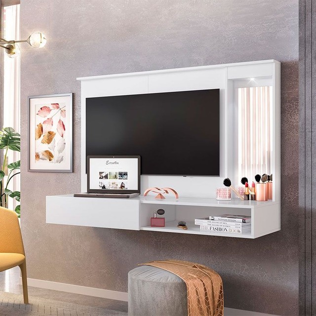 Sala home painel rack - Foto 2