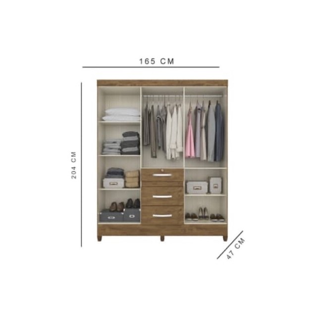 Guarda roupa casal 6 portas itaiba sem pés - novo entregamos  - Foto 2