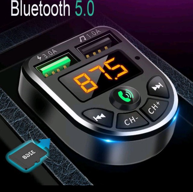Bluetooth FM para carros que não possui a função Bluetooth  - Foto 3