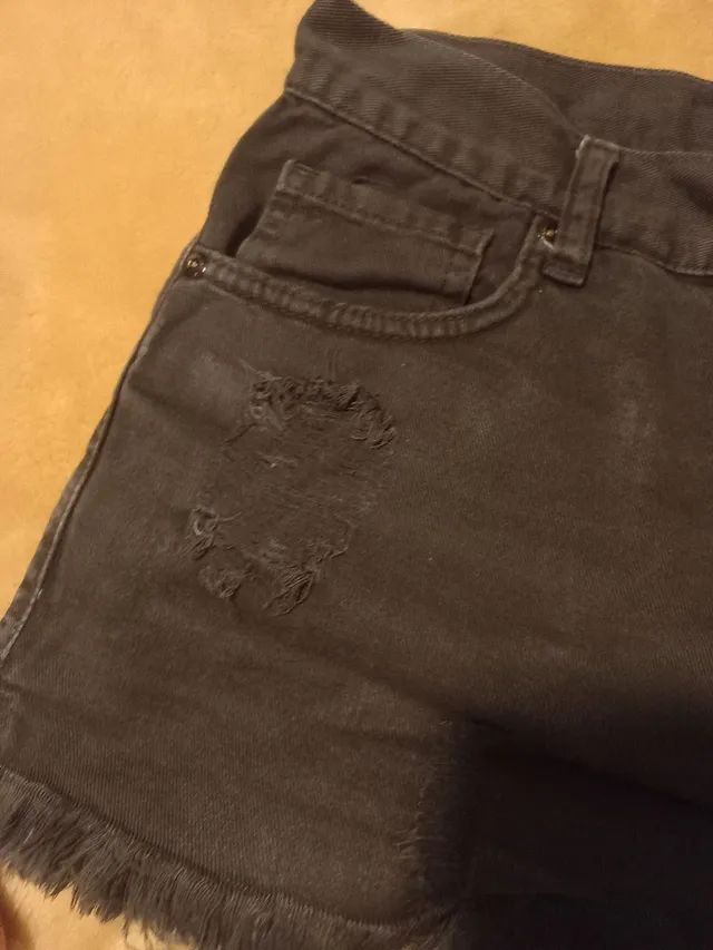 Short jeans preto 38 - Foto 4