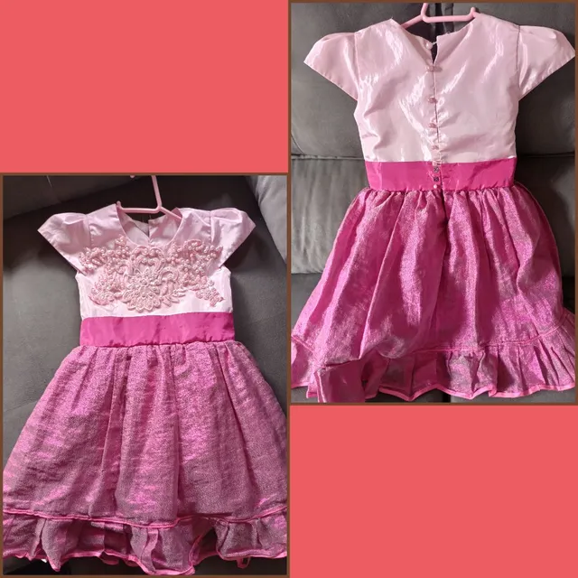 Vestido de renda para meninas bebê infantil arco-íris princesa vestido de  renda sem mangas preto meninas vestidos de 2 peças (rosa, 90)