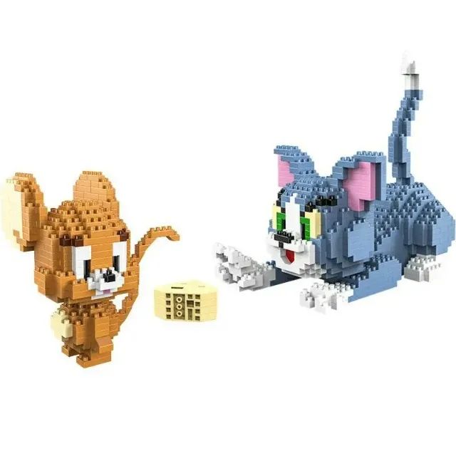 Tom e Jerry miniatura de coleção dois em um tipo lego blocos de montar - Foto 2